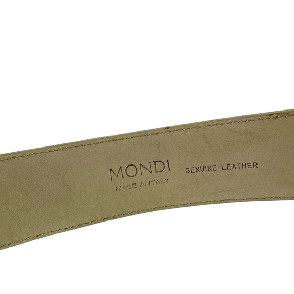 Vintage Genuine MONDI Ivory Suede Belt Women size 30 Made In Italy main image 6